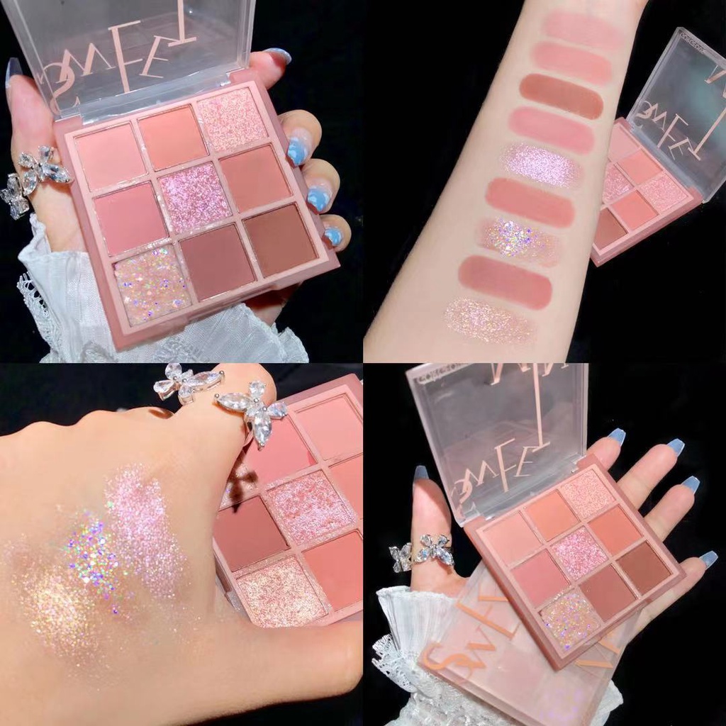 [Hàng mới về] Bảng Phấn Mắt Sweet Mint 9 Màu Sắc Hiệu Ứng Lì / Ánh Ngọc Trai Lấp Lánh Trang Điểm Thời Trang | BigBuy360 - bigbuy360.vn