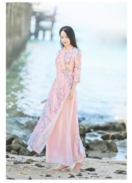 Vải tơ xước hoa đào 3d