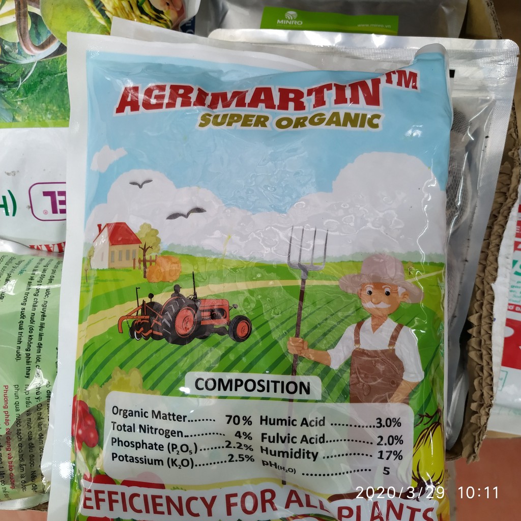 Phân hữu cơ sinh học Agrimartin nhập khẩu từ Bỉ gói 1kg