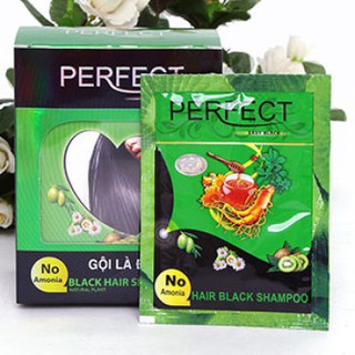 Dầu Gội Nhuộm PERFECT - Gội Nhuộm màu nâu đậm, nâu hạt dẻ - 1 Gói