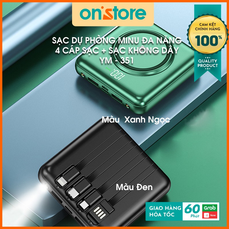 (Giá Siêu Rẻ ) Pin Sạc Dự Phòng Dung Lượng Cao 20.000mah Cho Điện Thoại Iphone Android. Sạc Dự Phòng Tích Hợp 4 Đầu Ra