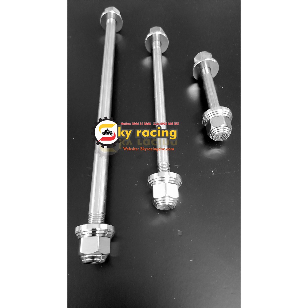 Bộ cốt trước sau và cốt phuộc kèm 6 con tán bít đầu INOX 304 Thái gắn cho xe EX10, EX11
