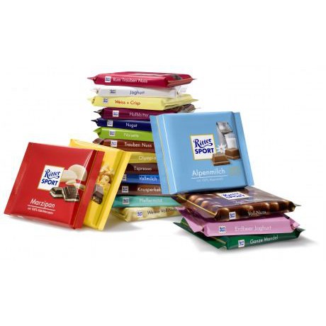 Socola thanh hiệu Ritter Sport các vị thanh 100g