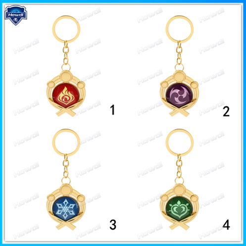 Móc Khóa Hình Nhân Vật Trong Game Genshin Va Chạm Phát Sáng Độc Đáo