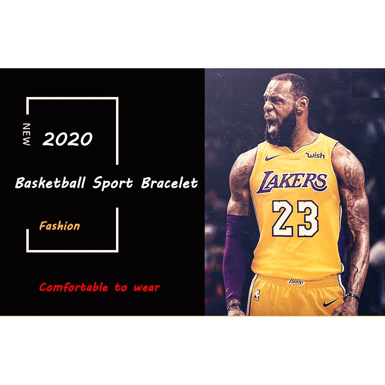 Vòng đeo tay lớn bằng cao su silicon dạ quang NBA Basketball Star Chữ ký vòng tay thể thao Kobe, Curry, James, Harden