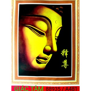 Tranh thêu PHẬT TỔ - 32x40cm - 88935 A481 - BỔN SƯ THÍCH CA MÂU NI PHẬT - tranh Phật chưa làm  chưa thêu