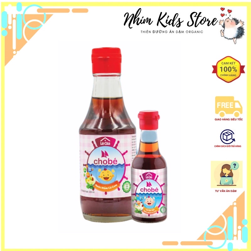 Nước Mắm Lê Gia 60ml/200ml Cho Bé - HSD 20/09/2023