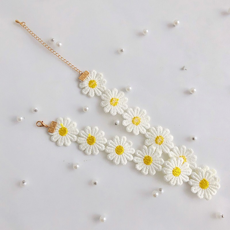 Vòng cổ choker ren hoa nhiều màu sắc ngọt ngào