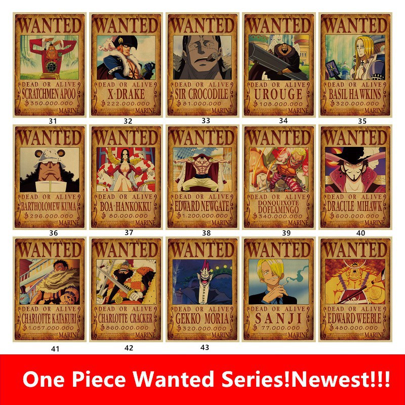Poster hình hoạt hình One Piece &amp; Zoro &amp; Sanji kích thước 51.5x36cm