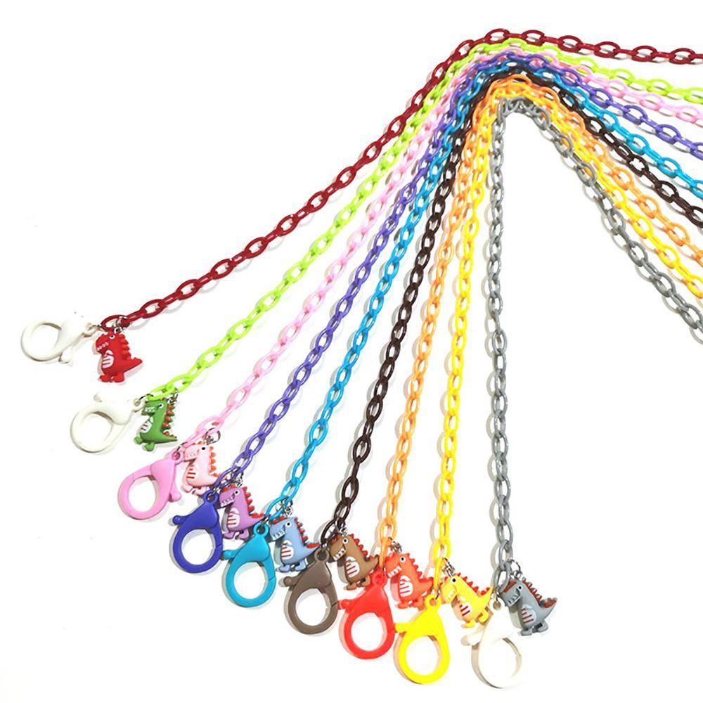 Dây đeo khẩu trang chống thất lạc hình khủng long màu kẹo dễ thương cho trẻ em