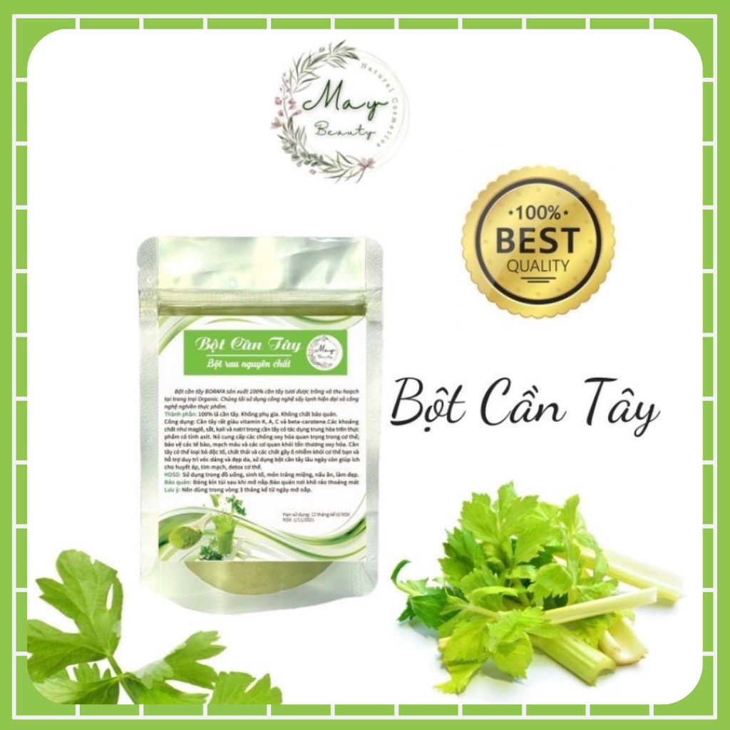 Bột Cần Tây nguyên chất 1kg sấy lạnh hữu cơ Organic Handmade