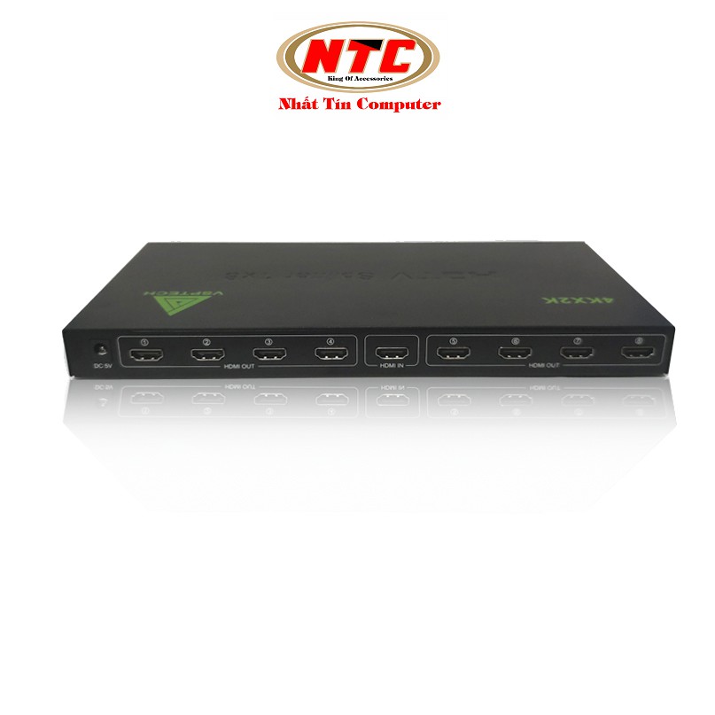 Bộ chia cổng HDMI từ 1 ra 8 HDTV Splitter hỗ trợ 2K/4K/3D (Đen)
