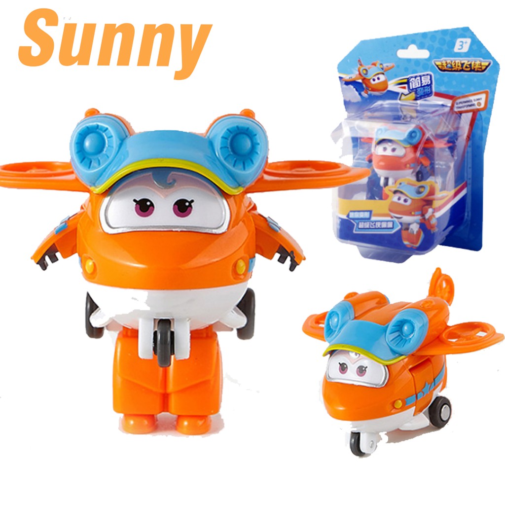 Đồ chơi super wings Robot Biến Hình Cỡ Nhỏ Sunny vui vẻ đội bay siêu đẳng