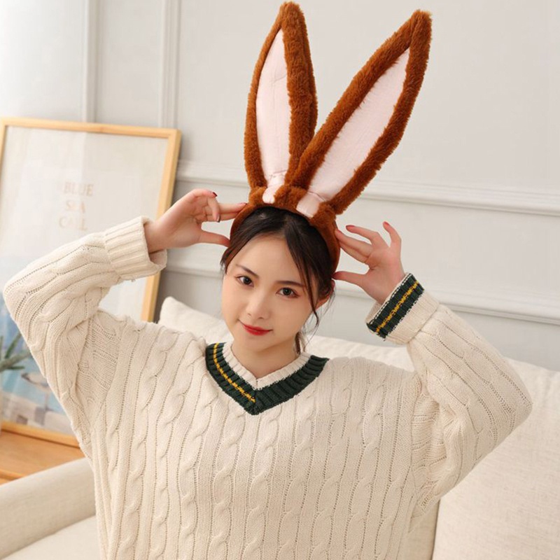 Flgo Băng Đô Cài Tóc Tai Thỏ Hoạt Hình Dễ Thương