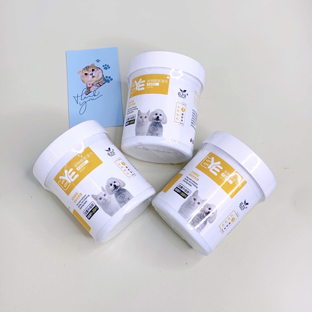 Khăn Ướt Lau Mắt Tai Chó Mèo - Không Cồn| Xòi ML Petshop
