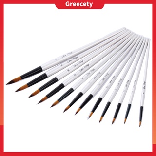 Set 12 cọ vẽ màu nước bằng nhựa acrylic độc đáo tiện lợi
