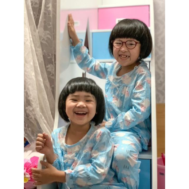 Pijama thô lụa viền ren in hình cho bé gái từ 8 đến 27kg