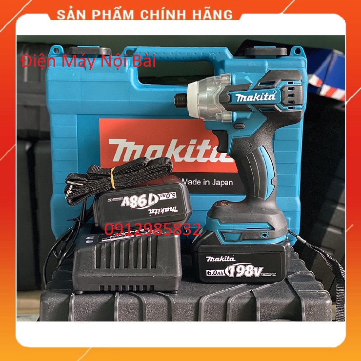 Máy khoan pin MAKITA 198V 3 chức năng có búa không chổi than  pin trâu,Máy khoan pin MAKITA  có tính năng kháng nước100%