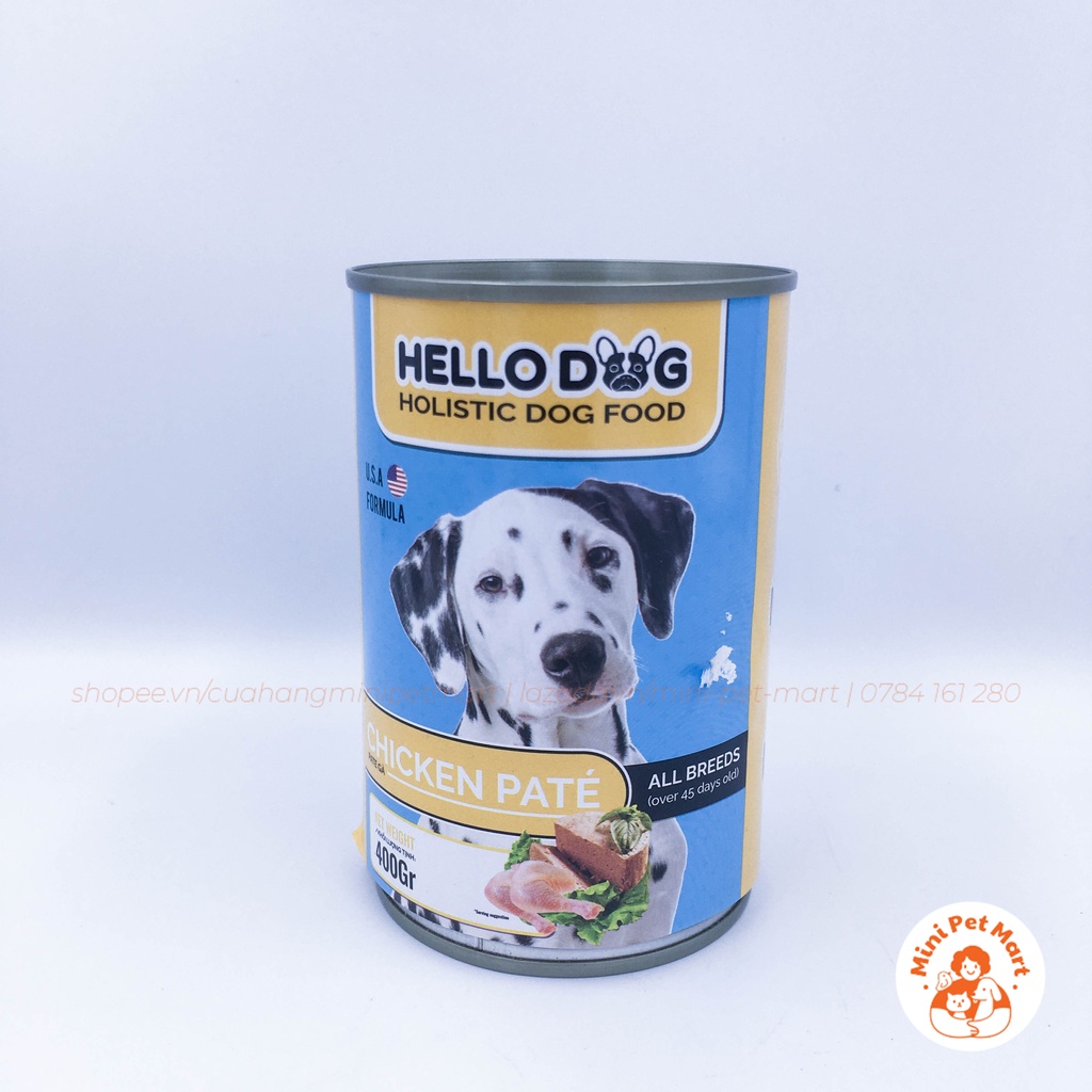 Pate lon hỗn hợp cho chó HELLO DOG 400g