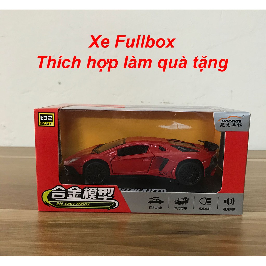 MÔ HÌNH XE Ô TÔ Siêu Xe LAMBOR Aventador SV LP750-4 | MINIAUTO tỷ lệ 1:32 Đỏ