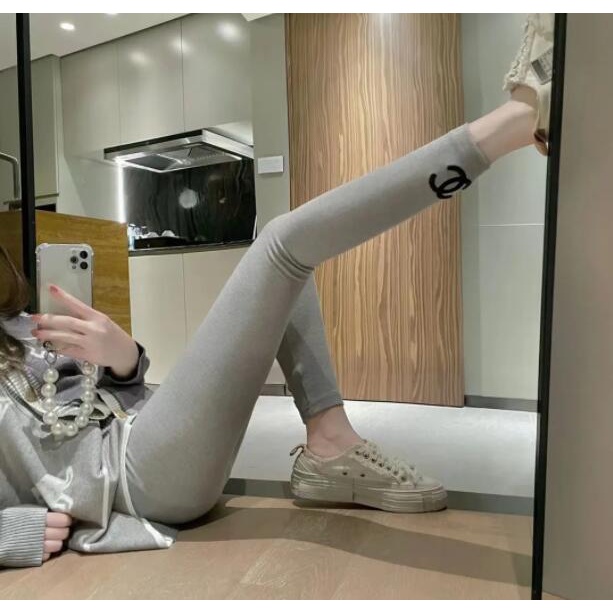 Quần Legging Nữ Eo Cao Mẫu Chanel Thời Trang