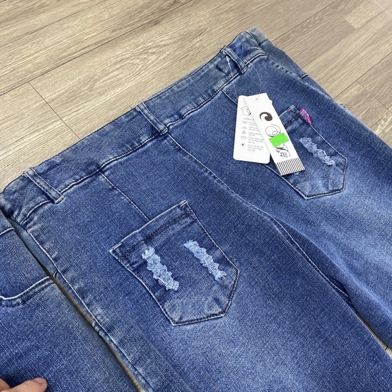 Quần jean Bầu☘️Hàng loại 1☘️ảnh thật shop mặc chụp☘️chất siêu mềm đẹp☘️có co gian nhẹ☘️chun chỉnh bụng theo từng thai kì