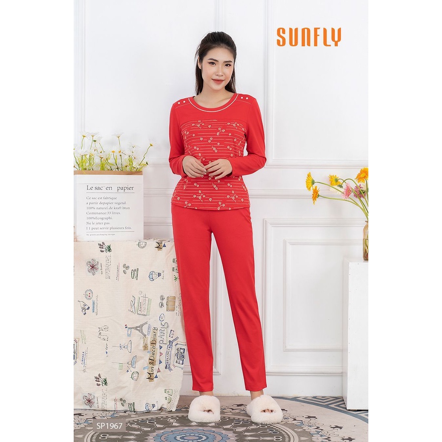 SP1967 ĐỒ BỘ MẶC NHÀ COTTON ÁO DÀI QUẦN DÀI.. | BigBuy360 - bigbuy360.vn