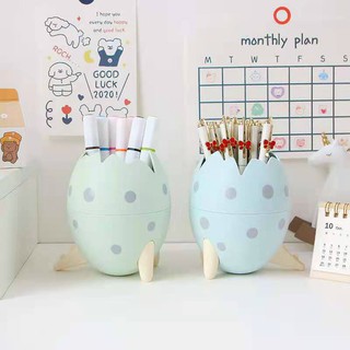 Ống đựng bút, cọ trang điểm thiết kế hình quả trứng khủng long sáng tạo