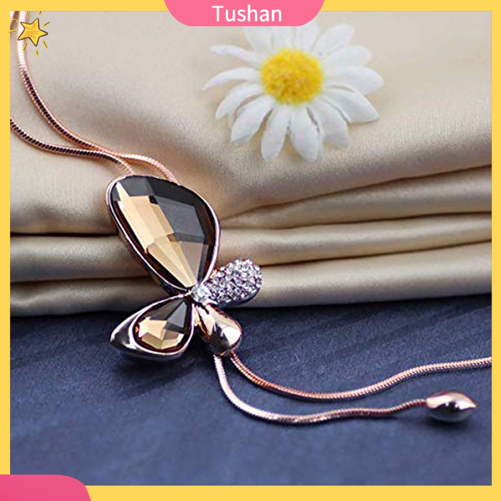 Dây Chuyền Hợp Kim Hình Bướm Đính Đá Xinh Xắn Dành Cho Nữ