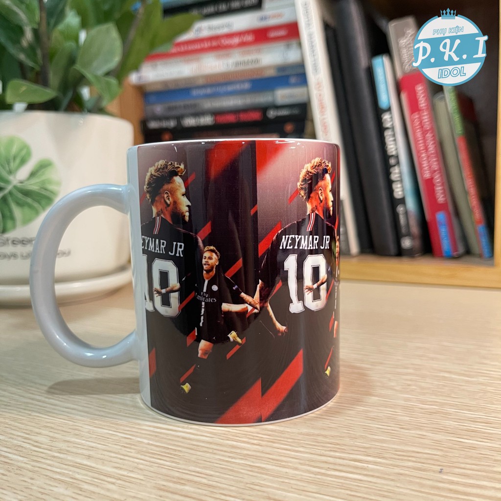Cốc Sứ/Ly Sứ In Hình Cầu Thủ Neymar Tặng Kèm 3 Poster A4