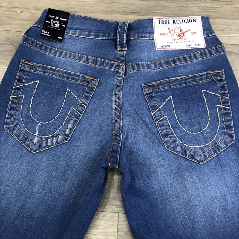 Quần jeans Ông Địa Mỹ Geno mài rách co giãn