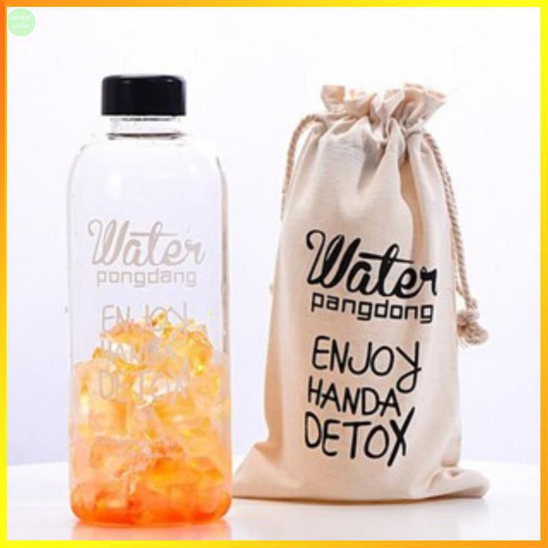 Bình nước Detox 700ml lít có túi đựng
