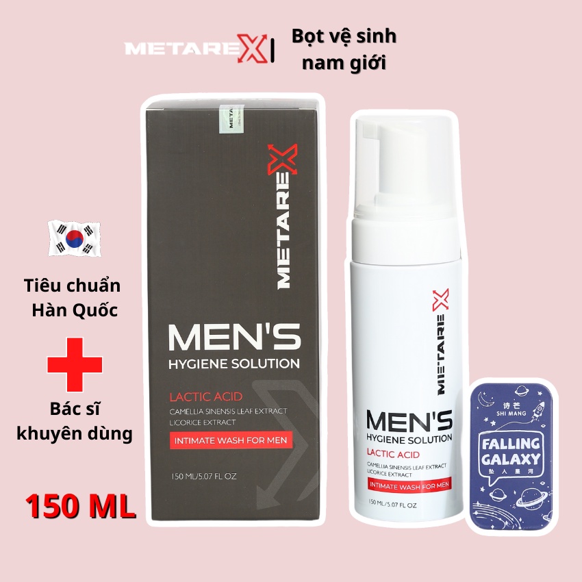 Ddvs nam Metarex, dung dịch vệ sinh nam dạng bọt 150 ml khử mùi dùng vệ sinh vùng kín nam, hương tự nhiên - MTR07