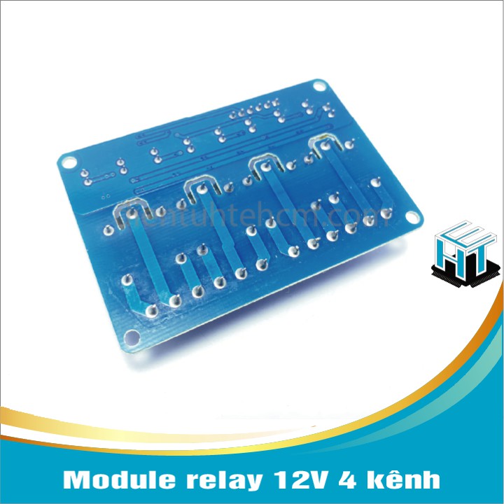 Module relay 12V 4 kênh ,Sử dụng điện áp nuôi 12VDC