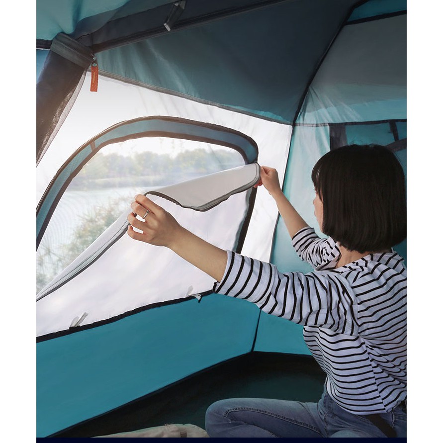 Lều cắm trại, lều tự bung 2 cửa cho 3-4 người, chống nước và chống tia uv. Hewolf - Z2011