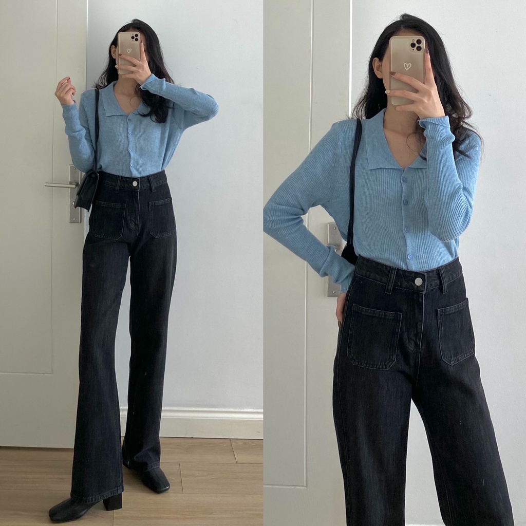 Áo cardigan cổ polo _ A0257 | BigBuy360 - bigbuy360.vn