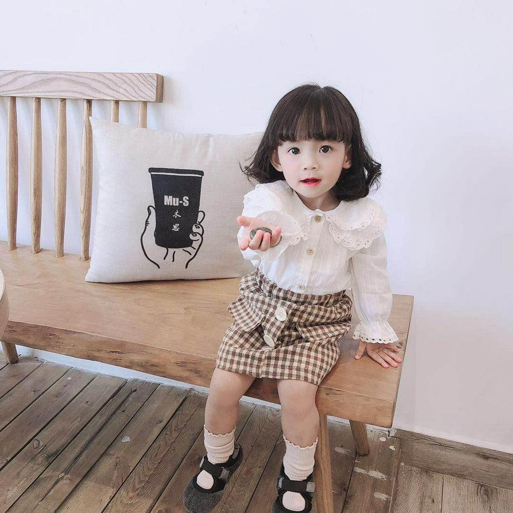 Áo Kiểu Tay Dài Chất Cotton Cho Bé