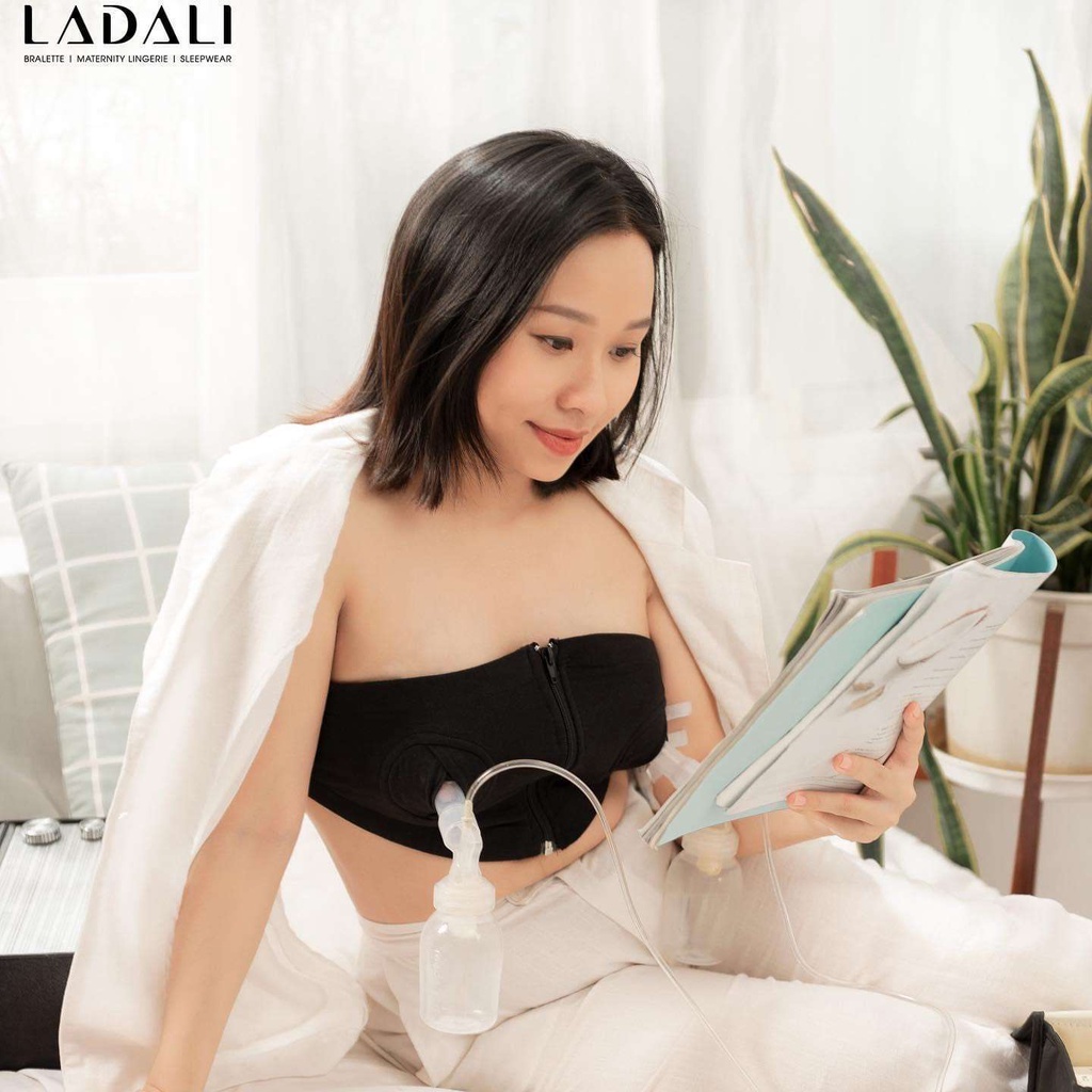 Áo ngực hút sữa rảnh tay hỗ trợ vắt sữa mẹ điều chỉnh dễ dàng tiện lợi Ladali