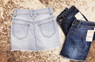 Quần short bò giả chân váy