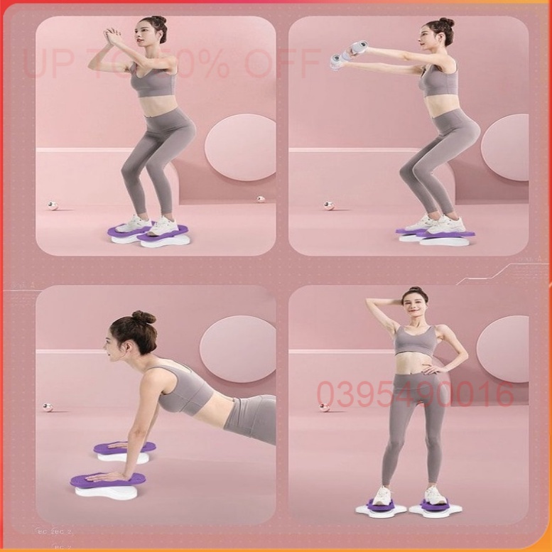 Đĩa xoay eo tập thể dục tại nhà, Dụng cụ AEROBIC 360 độ loại tốt tập cơ bụng cho eo thon và phòng gym