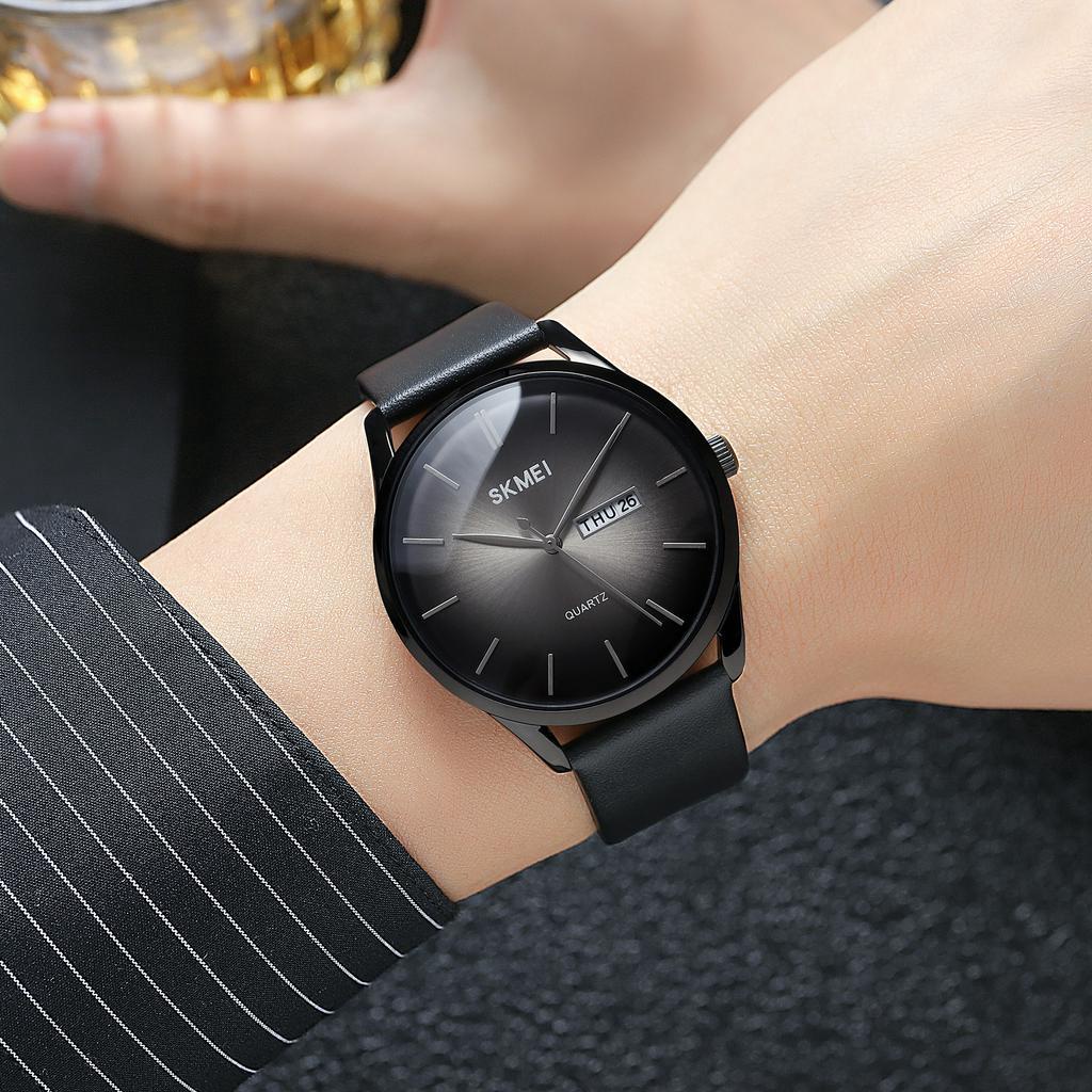 Đồng Hồ Quartz Nam Dây Da SKMEI