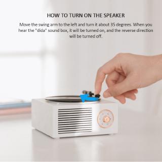 ♚♚ Retro Bluetooth Wireless Speaker Nostalgic Record Player Style Subwoofer Support TF Card