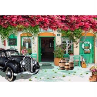 Tranh 3D dán trang trí quán cafe,trà sữa