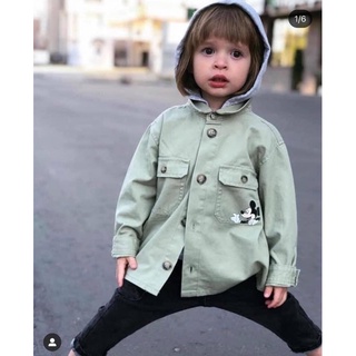 Áo sơmi Mickey Disney có mũ cho bé