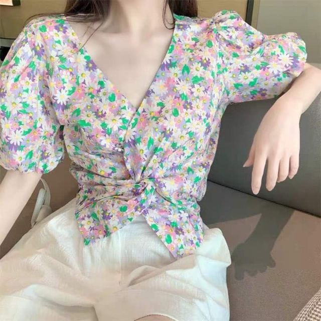 Áo kiểu xoắn eo bigsize (60kg - 90kg)