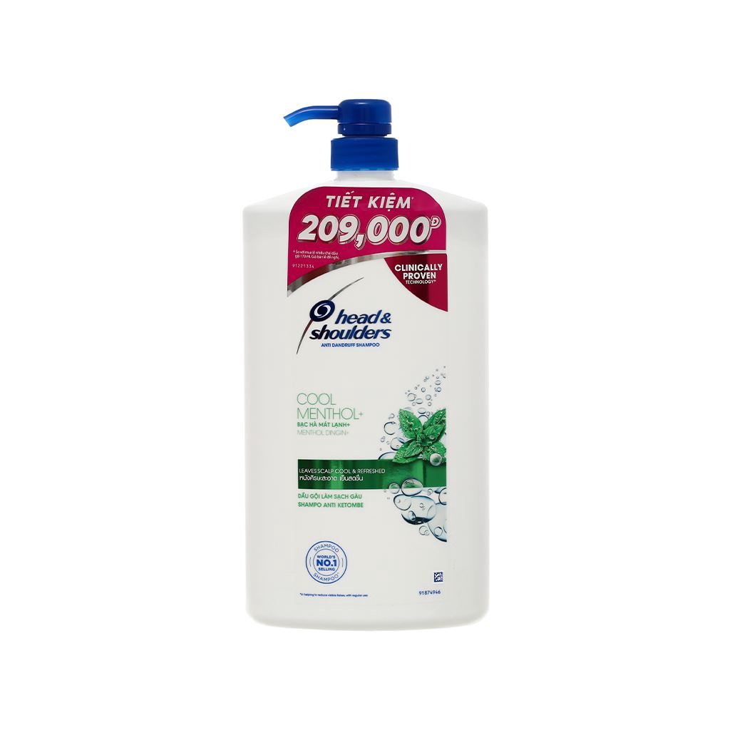 Dầu gội Head & Shoulder 1800ml Bạc Hà Mát Lạnh