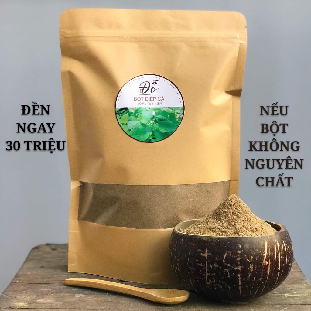 100G ; 250G bột diếp cá handmade nguyên chất 100%, trắng da, giảm mụn, giảm sẹo thâm, giảm thâm nám, tàn nhang