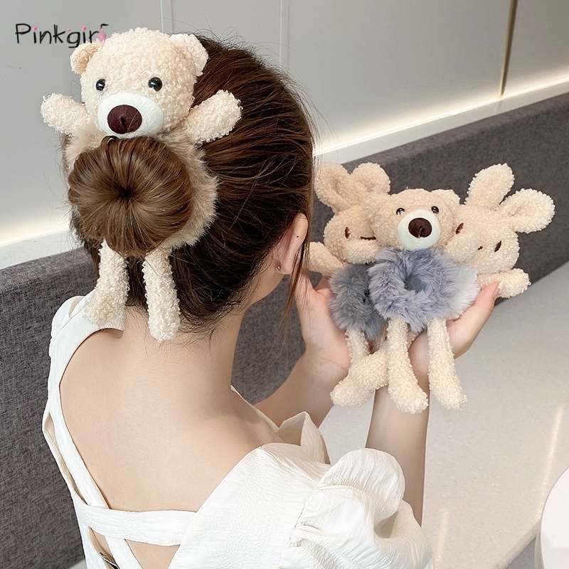 Dây buộc tóc hình chú gấu Teddy dễ thương dành cho nữ