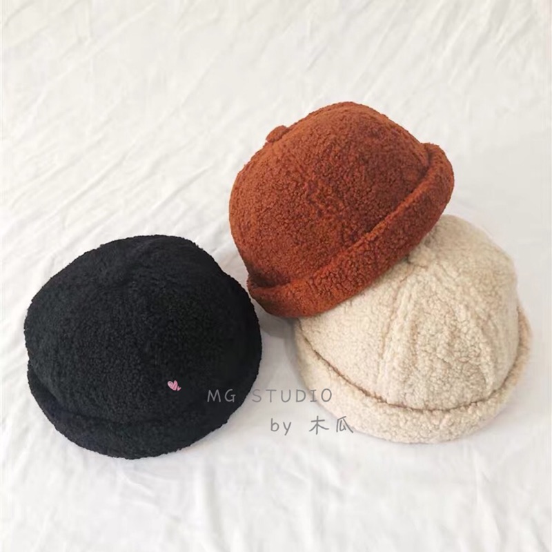 Mũ lông cừu mềm mại thời trang thu đông phong cách Nhật Bản cho nữ
