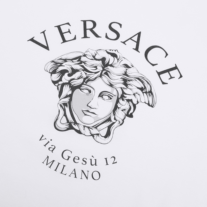 Áo Thun Tay Ngắn Cổ Tròn In Logo Versace Thời Trang Cho Nam